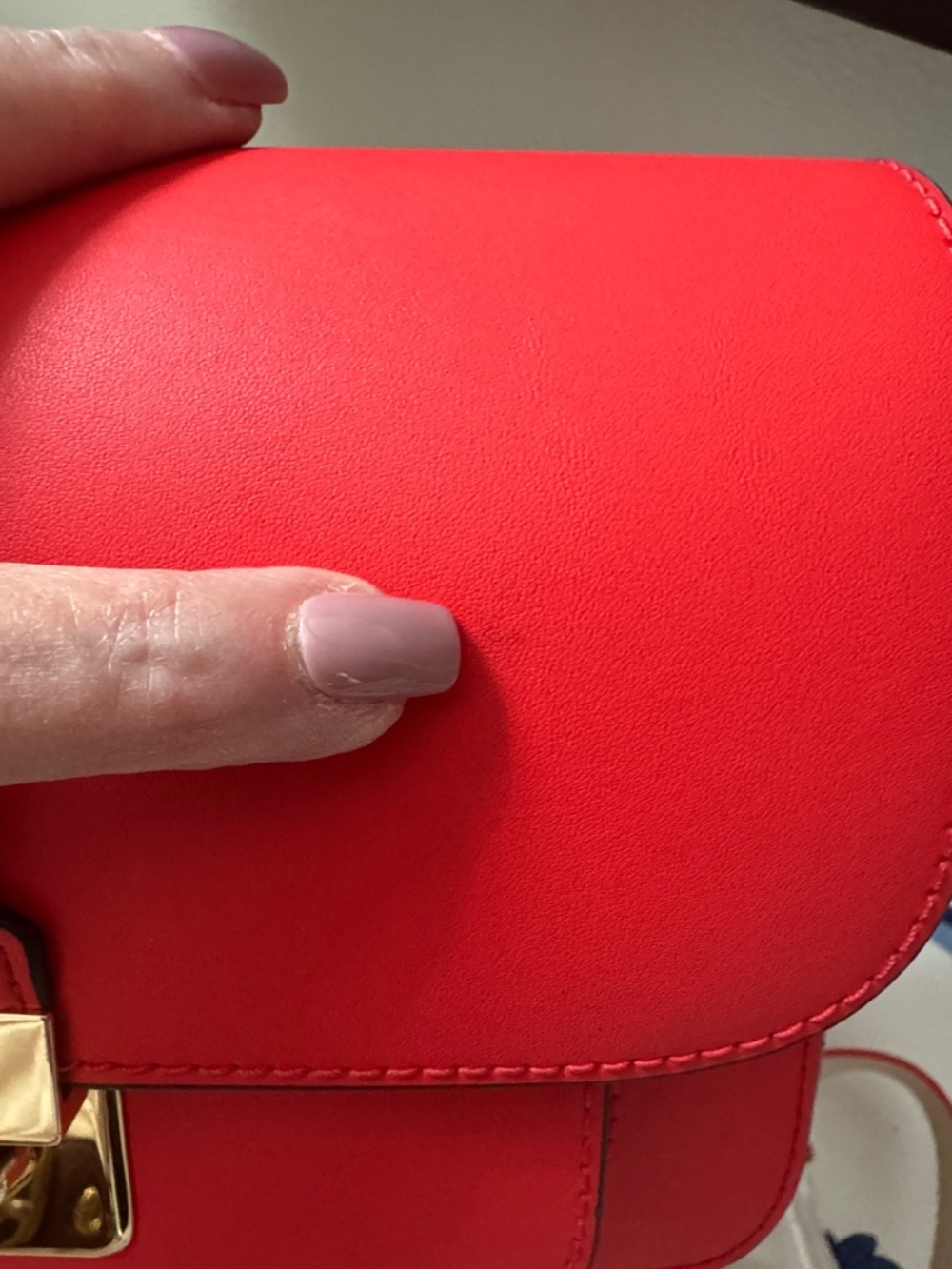Michael Kors Sloan Editor Red Leather Crossbody with Branded Canvas Strap - Picture 12 of 14